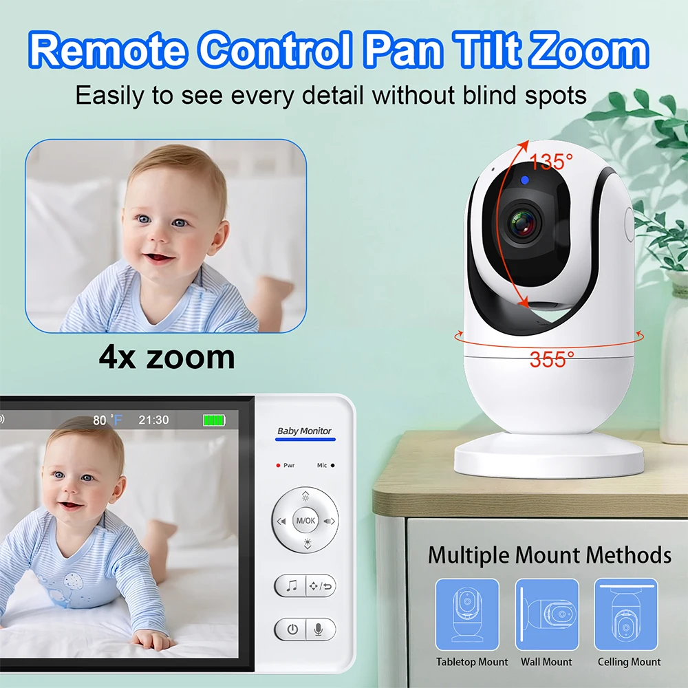 7.0'' Video Baby Monitor 720P  - đánh giá và giá Home Cinema Wireless