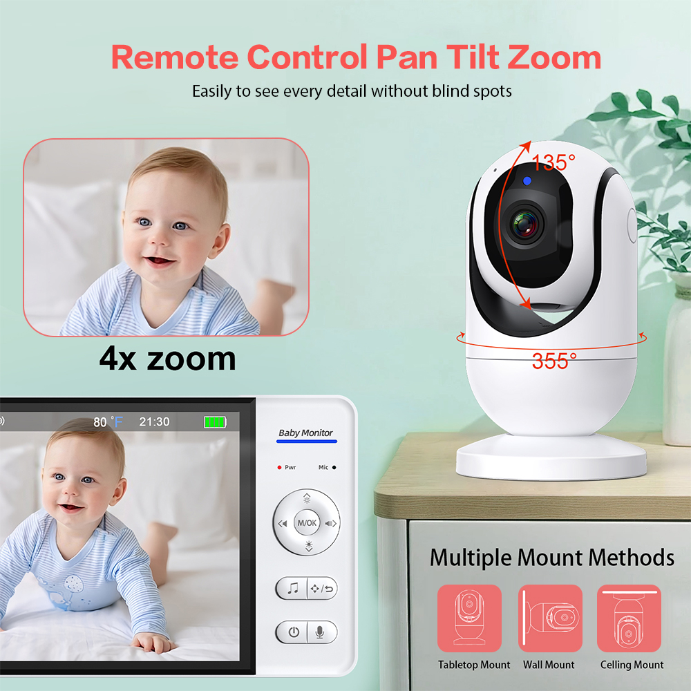 Video Baby Monitor 7'' 1080P H - đánh giá và giá Home Cinema Wireless