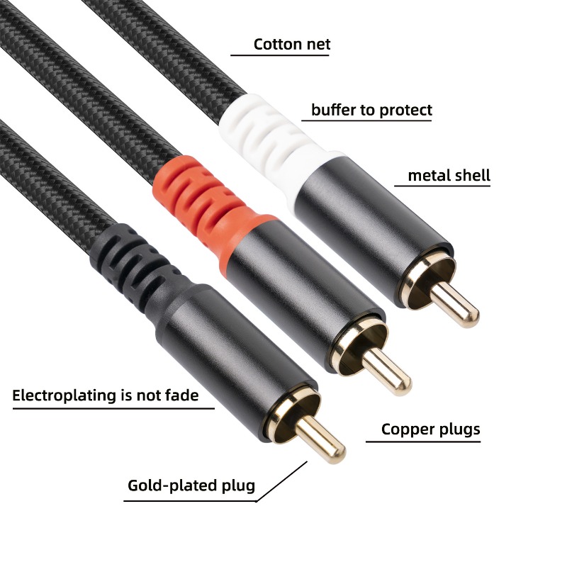 1/2/3M 1 RCA Male To 2 RCA Mal - đánh giá và giá Audio Home Cinema