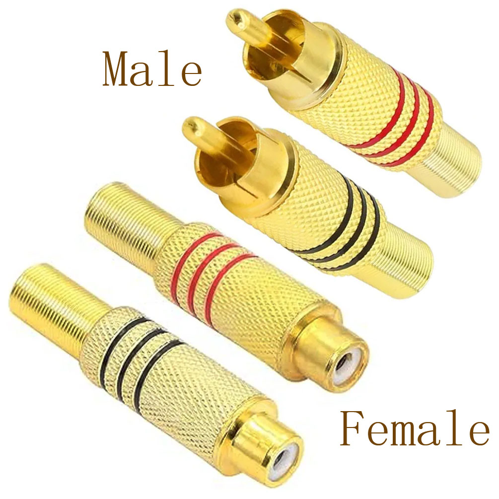 4PCS RCA Plug Gold Plated Sold - đánh giá và giá Audio Home Cinema